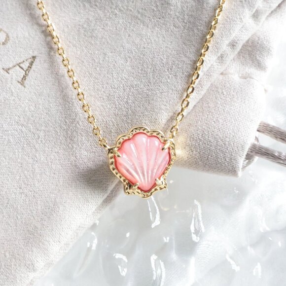 Kendra Scott - Brynne Gold Blush Ivory Mother-of-Pearl Shell Necklace - new - Picture 2 of 2